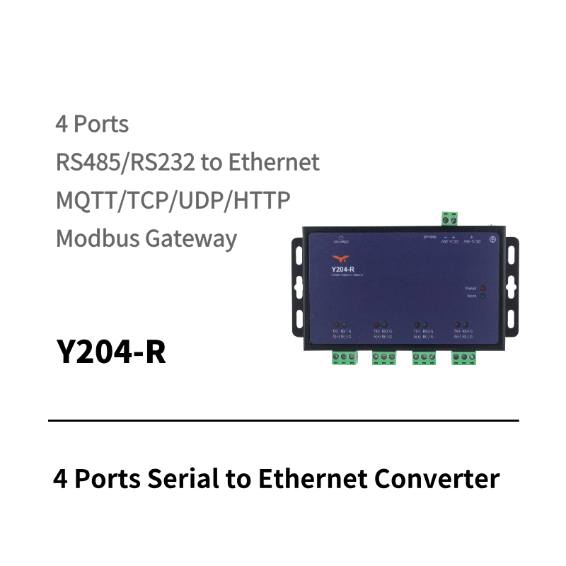 Y204-R 4 Ports Serial to Ethernet Converter