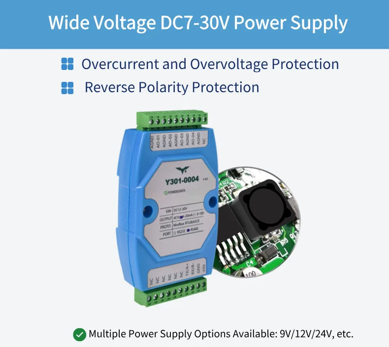 Y301-0004/0006/0008 4/6/8-Channel Analog Output Module