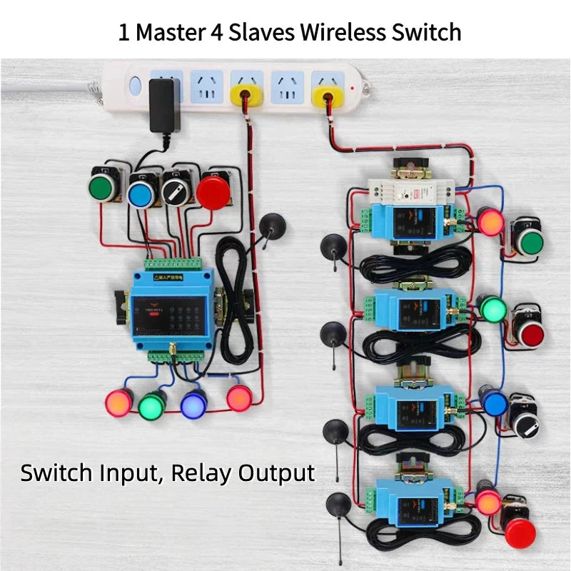4DI+4DO LoRa Wireless One-to-Four I/O Sync Module
