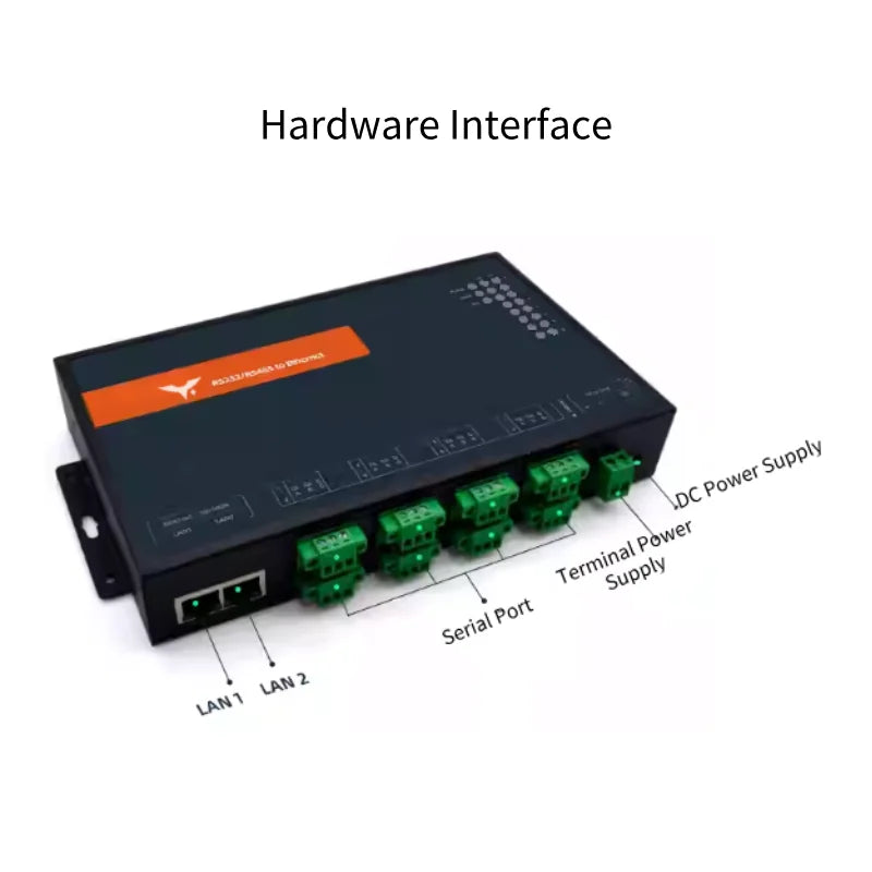 Y208-R 8 Ports Serial to Ethernet Converter