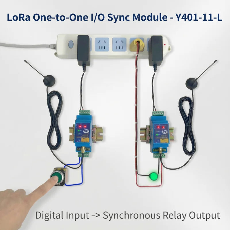 2DI+2DO LoRa Wireless One-to-One I/O Sync Module