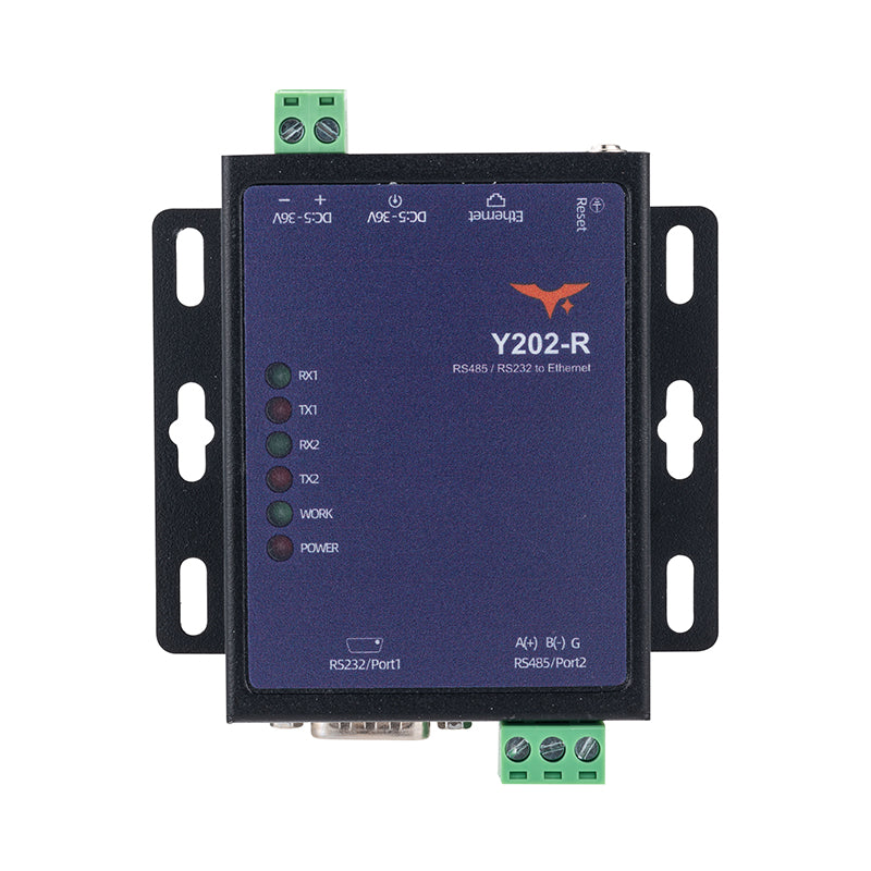 Y202-R 2 Ports Serial to Ethernet Converter