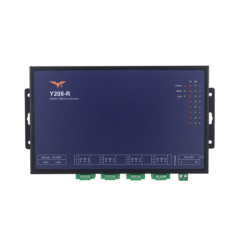 Y208-R 8 Ports Serial to Ethernet Converter