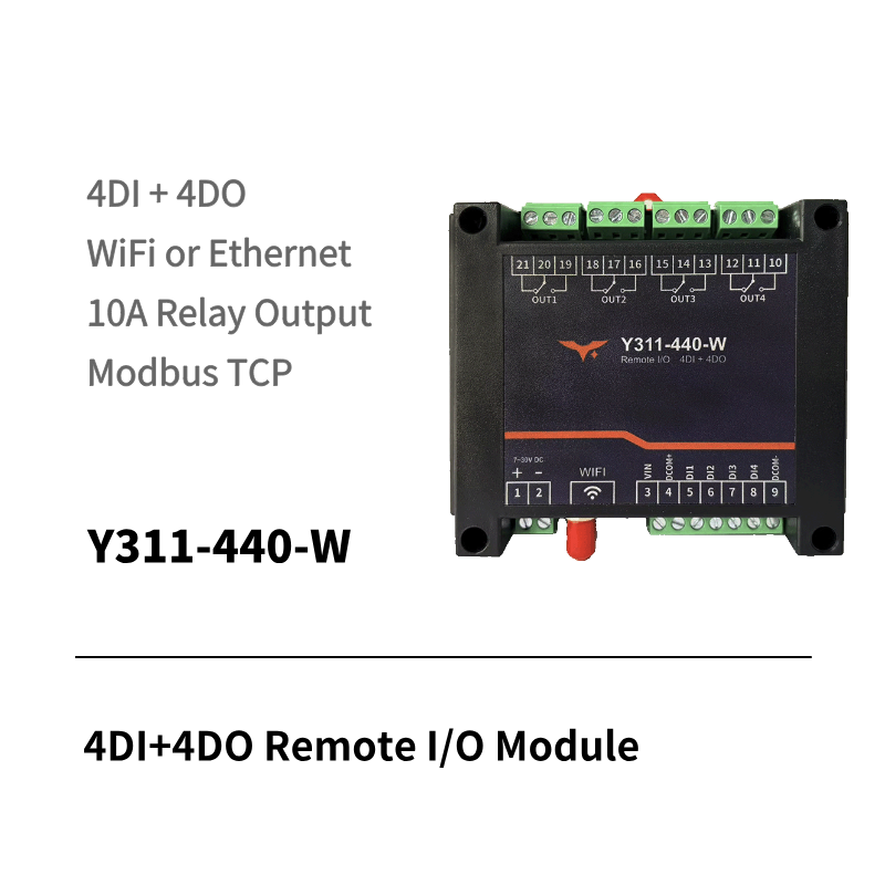 Y311-440-W/R 4DI + 4DO Remote I/O Module