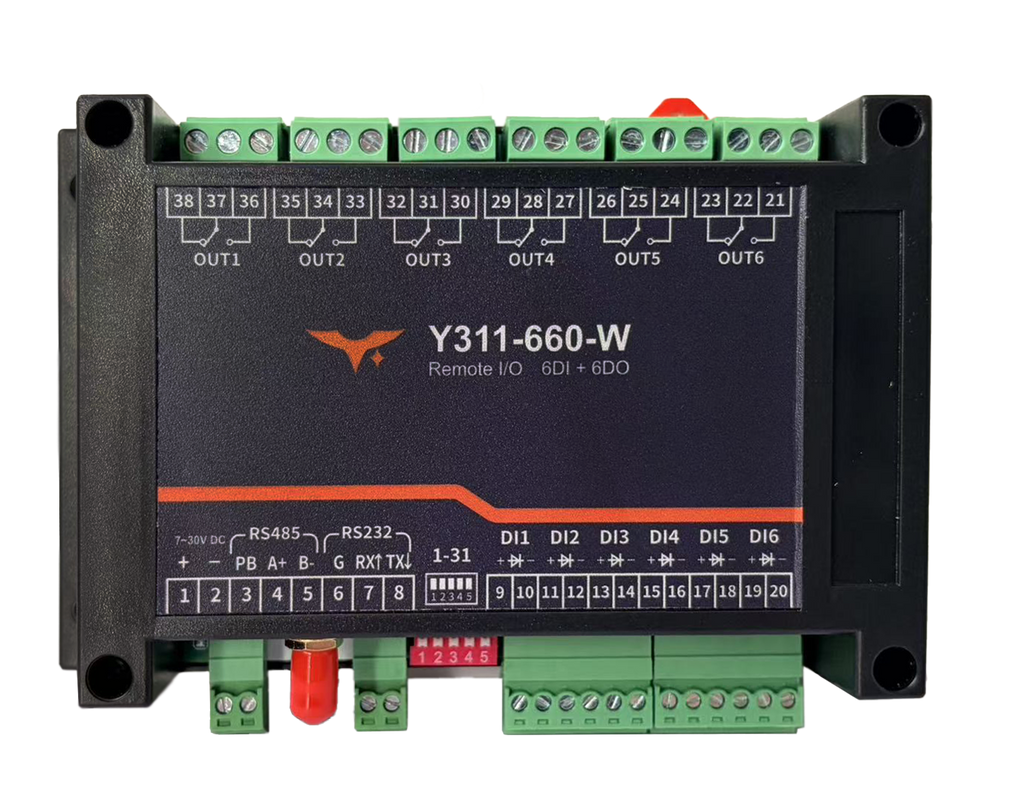 Y311-660-W/R 6DI + 6DO Remote I/O Module